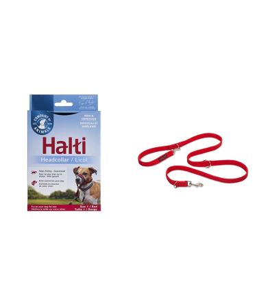 Company of Animals: Halti Headcollar & Double Ended Training Lead Pack suitable for Small Medium and Large dogs