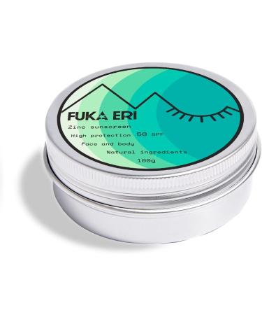 Fuka Eri mineral zinc sunscreen non-nano. Natural ingredients High protection 50 SPF. Vegan waterproof and reefsafe. Sunblock 100g. Zerowaste. - Buy Online on GoSupps.com