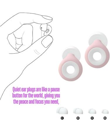 SAMAZON Ear Plugs for Noise Reduction - Pink White Anti-Snoring & Anxiety Relief - Concert & Shooting Protection - Sizes XS/S/M/L - 1 Count - Buy Online on GoSupps.com