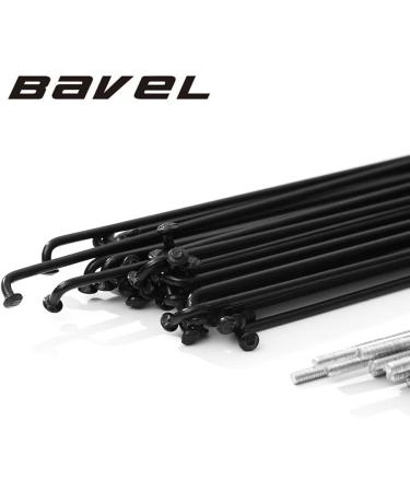 BaveL 36pcs Black Steel Spokes for Mountain Bike | 250mm-268mm with Nipples | MTB Essential - Buy Online on GoSupps.com