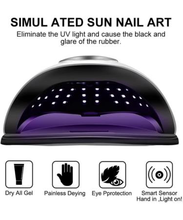 Nail Lamp 280W Gel Nail Lamp Nail Dryer UV Lamps for Gel Nails LED Nail Lamp with Automatic Sensor / 4 Timer Setting Home and Salon - Buy Online on GoSupps.com