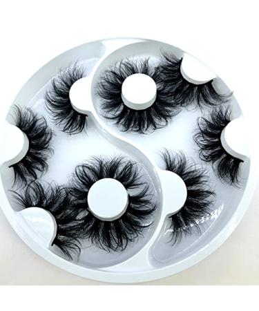 HBZGTLAD 2021 25mm 3D Faux Mink Cross False Eyelashes - 5 Pairs of Handmade Thick Eye Lashes for Stunning Makeup | International Shipping Available - Buy Online on GoSupps.com