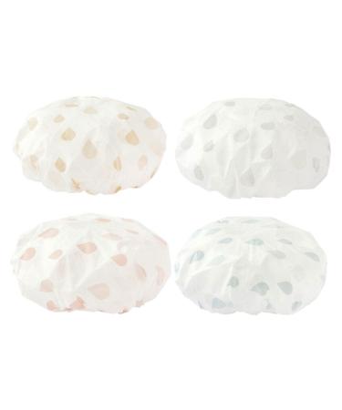 FOMIYES 4pcs Shower Cap Hair Caps for Women La Hats for Women Womens Shower Caps Bathing Shower Cap Women Bathing Ladies Peva Adjustable Crown Makeup Bonnet Cap