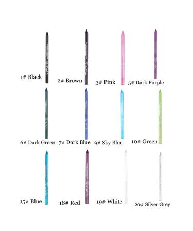 Long-lasting Glitter Brown Eyeliner Pencil with Waterproof Formula and Free Sharpener - Buy Online on GoSupps.com