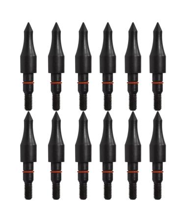 Field Points arrowheads 100/125/150/200/300 Grains Archery Field Points, Steel Screw in Archery Field Tips and Broadheads (1 Dozen 12 PCS) B-5/16"125Grain