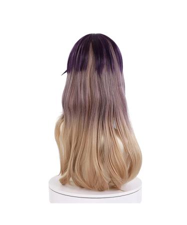 Boccte Coven Ahri Cosplay Wig - Long Wavy Purple & Brown Heat Resistant Synthetic Hair - Perfect for Cosplay & Costumes - Buy Online on GoSupps.com