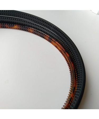 6 Pack Plastic Headbands - Slip-resistant Multi-Color for Men & Women | Face Washing Makeup & Sports | Black Coffee Leopard & Rubber Options - Buy Online on GoSupps.com