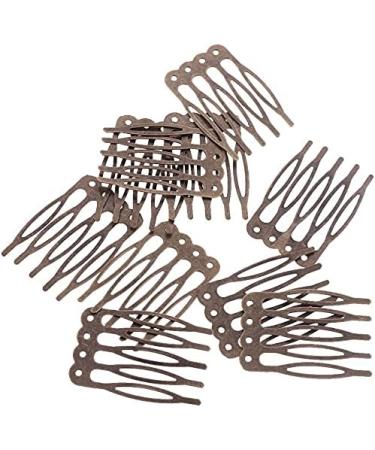 20 Piece 5 Teeth DIY Metal Wire Hair Clip Bridal Wedding Veil Comb - Fashion Accessory - Buy Online on GoSupps.com