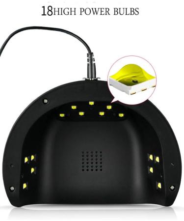 SoulQ UV LED Nail Lamp USB Power 45W Intelligent Induction Nail Dryer LCD Display Nail Lamp with 3 Timer Setting Professional Nail Art Tools for Gel Polish (White) - Buy Online on GoSupps.com