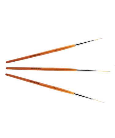 3Pcs Nail Art Liner Brushes UV Gel Painting Nail Art Drawing Line Brush Painting Pen Nail Point Tool Set - Buy Online on GoSupps.com