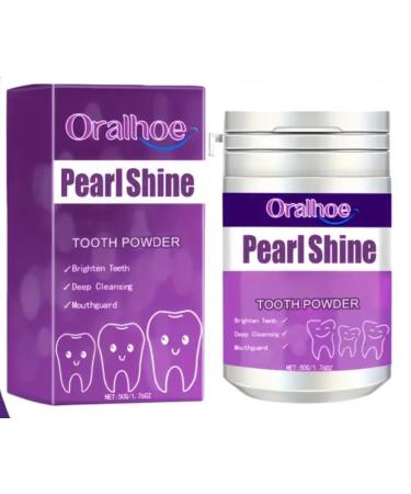 Oralhoe PearlShine Tooth Powder for Deep Cleansing Teeth Brightening Mouthguard Protection 50g/1.76oz