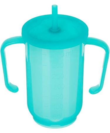 Spill Proof Feeding Cup with Extended Straw - Self Feeding Aid for Stroke & Parkinson Patients - Elderly Drinking Utensils (Blue) - Buy Online on GoSupps.com