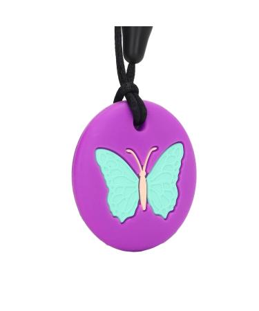 Buy 2Pcs Sensory Chew Necklace for Toddlers | Silicone Teething Relief Toy - Purple - Buy Online on GoSupps.com