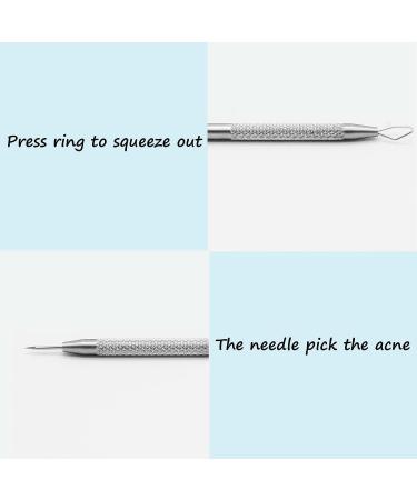 2-in-1 Facial Milia & Whitehead Extractor Tool for Pimple Acne Removal - 2pcs - Buy Online on GoSupps.com
