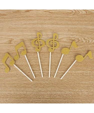 Nenluny 36pcs Music Cupcake Toppers Glitter Music Symbols Notes Cake Toppers for Birthday Baby Shower Wedding Music Party Decoration - Buy Online on GoSupps.com