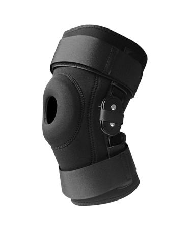 Sports Knee Brace Portable Knee Brace Hinged Knee Support Breathable Knee Brace Knee Support Sleeves Accessory Riding Running Brace Reusable Fitness Bracket Polyester Neoprene 28.00X20.00X0.50CM Black
