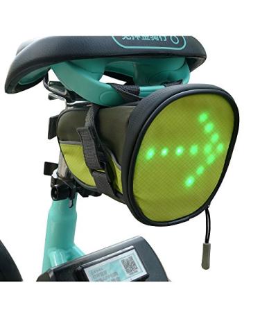 FANCYWING LED Turn Signal Bike&Electric Scooter Pack Accessory/LED Backpack Widget with Direction Indicator - USB Rechargeable Bag Safety Light for Cycling at Night Waterproof Safe Bicycle. Led Cycling Saddle Bag