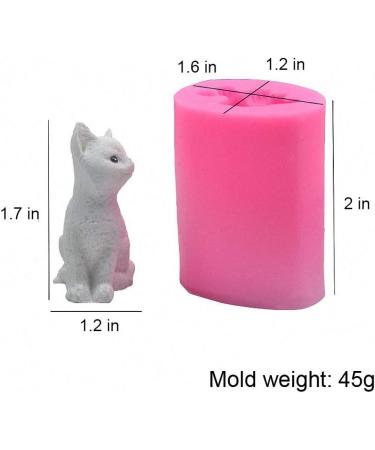 2Pcs Mini 3D Kitten Candle Molds - Silicone Chocolate Candy Fondant Mold for Cake Decorating - Resin Epoxy Casting Clay Mould - Buy Online on GoSupps.com