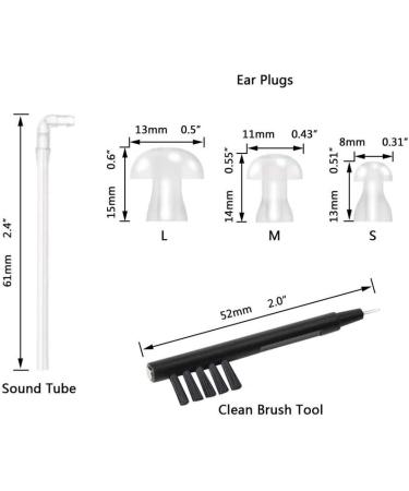 JIAHAO 18 pcs Ear Plug with 6 Tubes Resound BTE Hearing Aid Aids Eartips Domes (Size S M L) - Buy Online on GoSupps.com