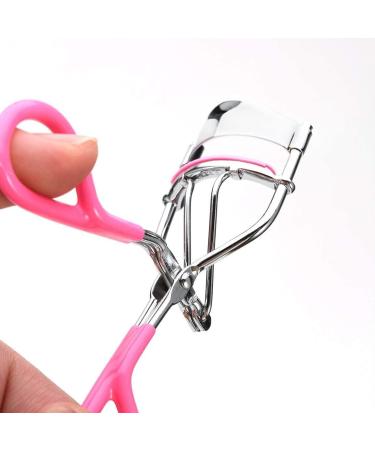 UKD Girls Women Metal and Silicone Cushion Ring High Level Eyelash Curling Curler Beauty Eyelash Curlers for Lady - Buy Online on GoSupps.com
