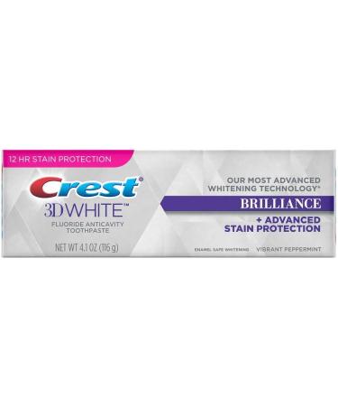 Crest 3D White Brilliance Toothpaste - Vibrant Peppermint 4.1 oz (Pack of 6) | International Shipping Available - Buy Online on GoSupps.com