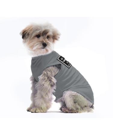 Dog clothing for small dogs dog sunscreen t-shirt cotton shirts soft and breathable dog costume clothing fit for small extra small medium dog cat (xxl gray) XXL gray