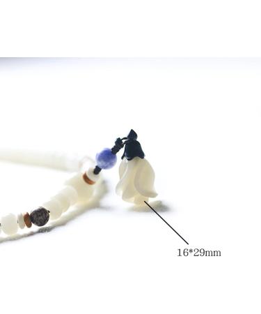 HSYHKDSY Bracelet 1 Piece of White Bodhi 108 Beads Necklace Bracelet Multi-Circle Bracelet White 0.6*0.8cm - Buy Online on GoSupps.com