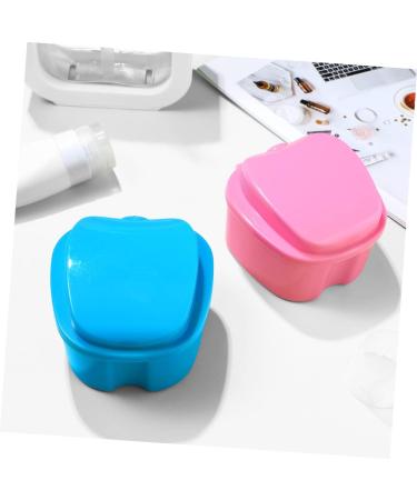 Minkissy 2-Pack Tooth Box & Bathing Cup for Prostheses | Travel Case with Lid for Braces & Mouth Protection | Durable ABS Design - Buy Online on GoSupps.com