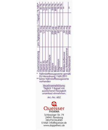 Double Heart Meno Rotklee & Nighting Cross Oil with Biotin - Women's Menopause Nutrients - 30 Vegetable Isoflavon Capsules - Buy Online on GoSupps.com