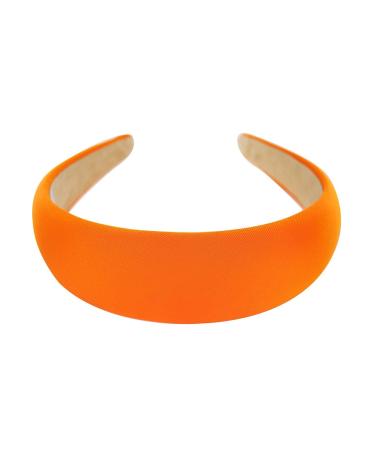 axy Wide Headband with Fabric Padded Candy Colors - Beautiful Ladies Headband Hair Accessory Hairband HRK2A (Orange)