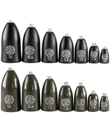 Lmab tung Bullet Weight - Texas and Carolina Rig weights for finesse fishing lead -free with inlay for percussion & pikeperch matt black 14.0 g