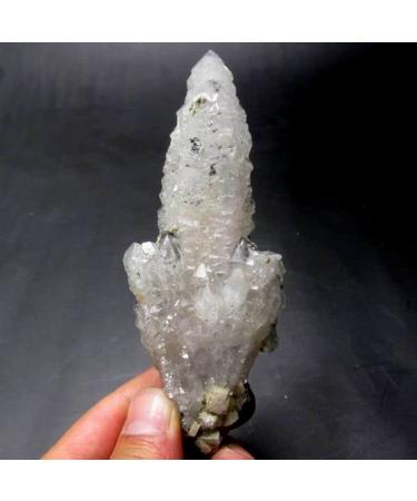 Natural Crystal Rough 162g Elestial Skeletal Cathedral Quartz +Fluoricent Calcite+Hematite - Crystals and Stones Specimen XX0707/36