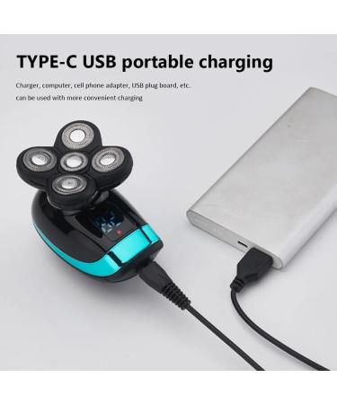 Rechargeable Bald Head Clipper & Beard Shaver - 5 Floating Heads Electric Shaving Tool for Men | Washable & Multifunctional - Buy Online on GoSupps.com