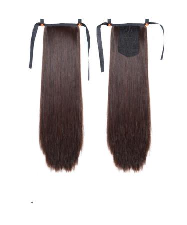 Wig Piece 18-38 Inch Straight Drawstring Ponytail Synthetic Hair Piece Pony Tail Clipped Into Hair Extension 16inches 2I33