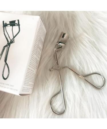 Silver Handheld Eyelash Curler - Durable & Portable Eye Cosmetic Tool for Women | Long Lasting Metal & Silicone Strip - Buy Online on GoSupps.com