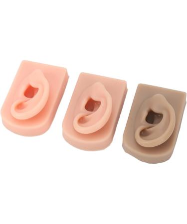 3Pcs Silicone Right Ear Model | Soft & Flexible with 3 Colors | Easy to Use & Reusable Human Ear Model - Buy Online on GoSupps.com
