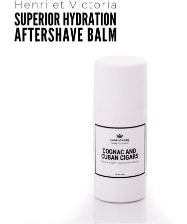 Henri et Victoria Aftershave for Men | Cognac and Cuban Cigars Fragrance | Canadian Made by Skilled Artisan | After Shave Balm Prevent and Cure Razor Burns - Buy Online on GoSupps.com