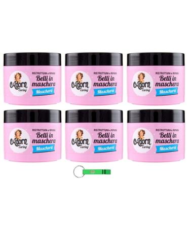 Adorn Maschera Ristrutturante e Riparatrice Lot de 6 masques capillaires Effet restructurant et r parateur 300 ml + porte-cl s Beni Culinari