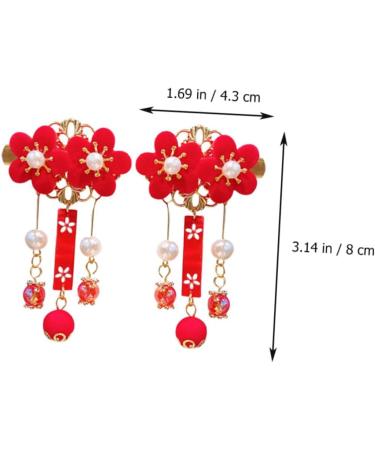 Angoily 2 Pairs Tassel Antique Style Hair Clip Tassel Flower Hair Clasp Vintage Hair Sticks Kids Retro Hair Clips Flowers Tassel Hairpins Flower Hair Barrettes Child Kimono Alloy Japan - Buy Online on GoSupps.com