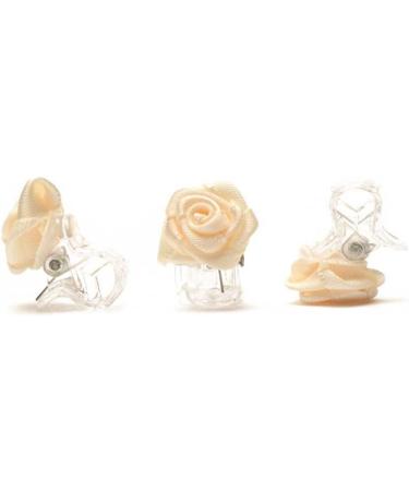 10 Beige Rose Hair Clips - Bridal Hair Accessories Pack | Elegant Hair Clips for Weddings - Buy Online on GoSupps.com