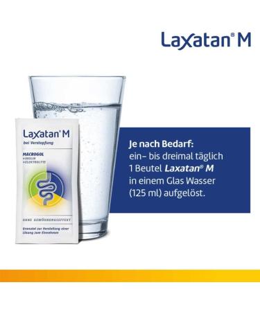 Laxatan M - Gentle Constipation Relief with Macrogol Electrolytes & Inulin | 48 Bags of Drinking Granulate | Tolerated & Non-Habit Forming - Buy Online on GoSupps.com