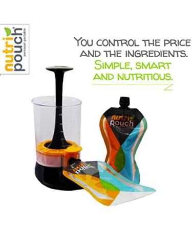 Nutripouch 250 ml filling bags for smoothies protein shakes fruit drinks and Caseros juices. To be used with the bag filling system (Pack of 10 x 250 ml) - Buy Online on GoSupps.com