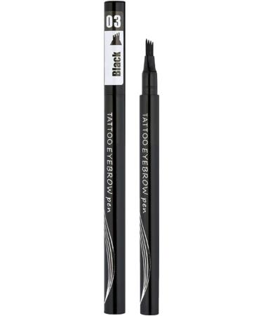 4 Tip Eye Brow Pencils Smudge-Proof Brow Pencil with 4 Forks Daily Eyebrow Makeup Supplies for Home Working Dating Traveling Gathering Jpsdows 3# Black - Buy Online on GoSupps.com