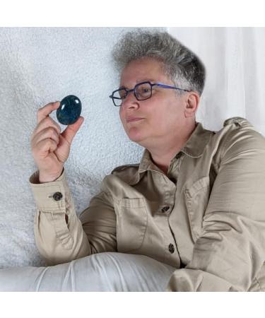 Eusice Blue Apatite Natural Stone - Handmade Ethical Healing Crystals for Stress Relief Creativity Wellness Meditation & Yoga (60g-80g) - Buy Online on GoSupps.com