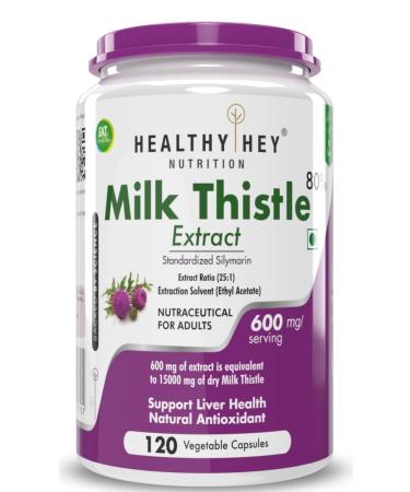 Milk Thistle (Silymarin Marianum) - 600mg Extract - Support Liver Health - 120 Veg. Capsules