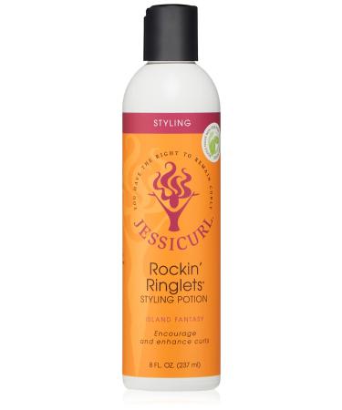 Jessicurl  Rockin' Ringlets Styling Potion  Curl Enhancer with Flaxseed Extract  Curl Defining Styler for Curly Hair and Frizz Control Island Fantasy 8 Fl Oz (Pack of 1)