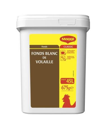 MAGGI Professional White Dehydrated Poultry Fund - Dehydrated Base - Sauce - Cooking Base - Box of 675 g for 22.5 L to 45 L o