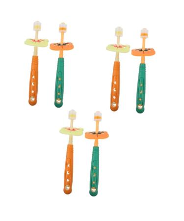 Healeved 6 STK Baby toothbrush baby toothbrush 360-degree toothbrushes made of silicone mouth cleaner for babies mouth cleaning toothbrushes pebble gel detergent child household (1 Pack) colored 2x3stk