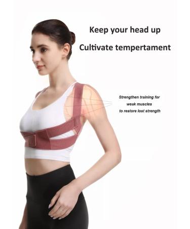 Back Brace for Women - Posture Corrector for Pain Relief | Comfortable Adjustable Under Clothes | Large Size L (145-190LB) - Pink - Buy Online on GoSupps.com
