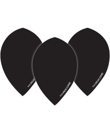 RED DRAGON Hardcore Black Extra Thick Oversized Pear Dart Flights - 4 Sets (12 Flights) - Buy Online on GoSupps.com